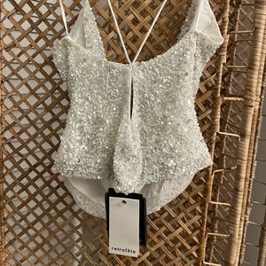 Retrofete Michal Top in White